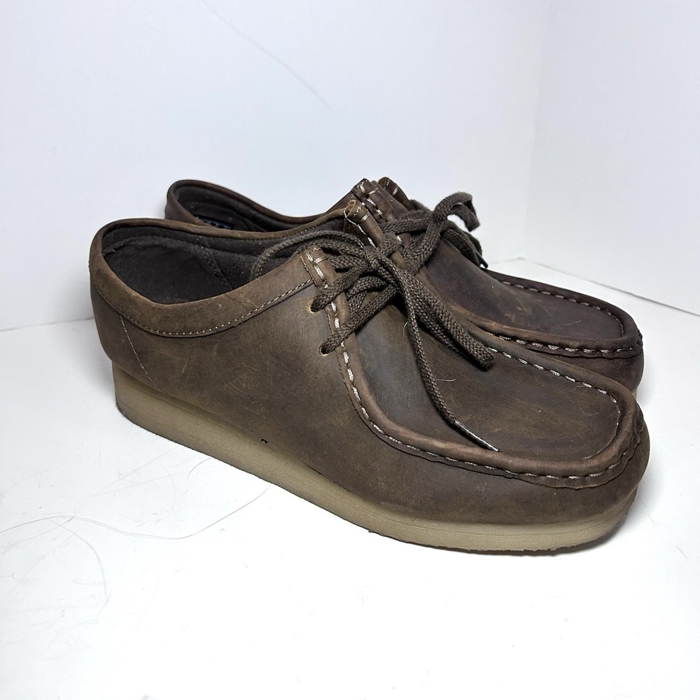 Clark's Women's Padmora Wallabee Ankle Boots 9M Brown Beeswax Leather Crepe Sole